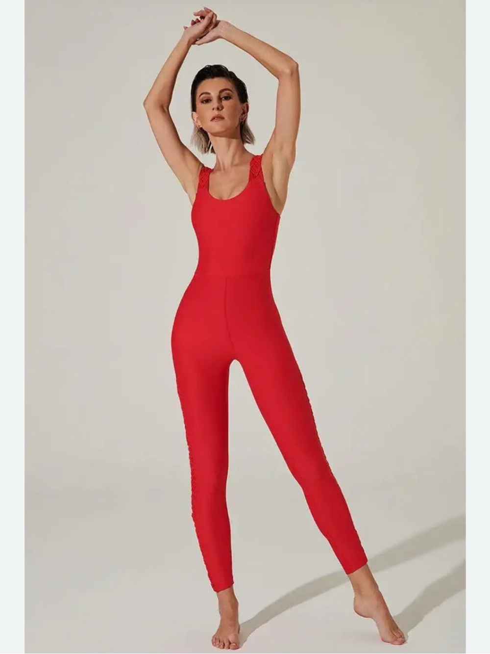 🌼 Sleek Coral Women's Jumpsuit - Great Compression